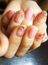 アール ラッシュ(R*LASH)/ピンクべっ甲のお花