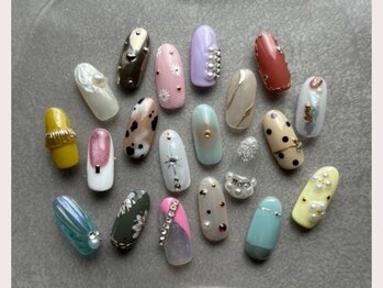 ネイルサロン エルフィン ル シエル(Nailsalon elfin Le ciel)の写真/【栄・矢場町】定額ネイルリニューアル★幅広いデザインから選べるので理想の指先が叶う！