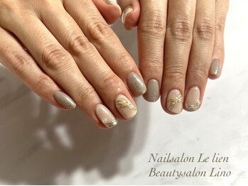 ネイルサロン ル リアン(Nailsalon Le lien)の写真/《全menuパラジェルベース》技術・ケアまでこだわる信頼店!!差がつく上品シンプルネイルはLe lienにお任せ*