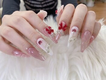 ハラ(Hara)/ツイード　キルティング　リボン