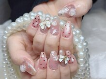 ラッキー(Lucky)/春ネイル、リボン
