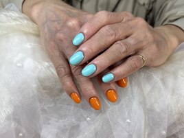 ダブルカラーネイル
