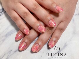 W-79 大人可愛い桃ネイル