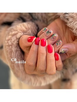 シーアンドネイルズ(C&NAILS)/非対称ネイル