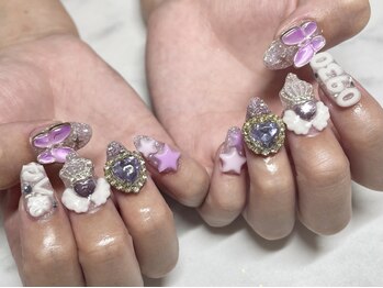 リエンダ ネイル(Leende nail)の写真/ケアオフ込☆¥6400～低価格で付け放題◎トレンドデザイン、パーツ豊富で貴方の理想のデザインに!!