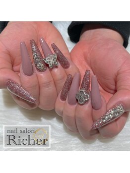 エスフィーネイルサロン リシェル(Esfy nailsalon Richer)/キラキラパーツネイル