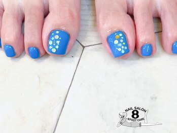 ネイルエイト 新百合ヶ丘(nail8)/夏/水玉/フットデザイン