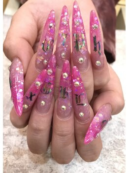 エスフィーネイルサロン ブリーユ(Esfy nailsalon Brille)/ピンクグラデロングネイル