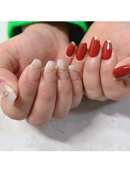 ブラン(blanc)/アシメントリーネイル