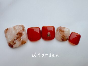 ネイルサロン アルファガーデン 町田本店(α garden)/フットジェル¥8800(税込)