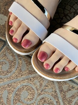 きらきらフットネイル