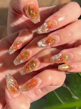 ジュウェル 宜野湾店(Nail Salon Jewel)の写真/スカルプジェルラメカラー2色込10980円～!FOOTネイルの長さだしも可能!爪にコンプレックスをお持ちの方に◎