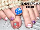 カラフルフットネイル