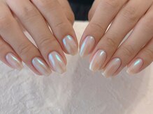 オルネイル(olunail)/ワンカラー＋オーロラパウダー