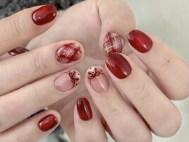 【チェックネイル】