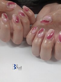 ニュアンス塗りかけネイル