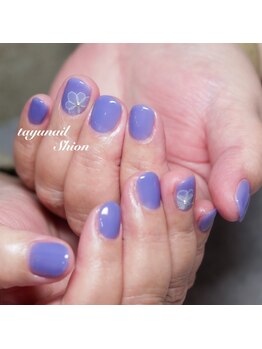 たゆ ネイル(たゆnail)/紫ワンカラーネイル