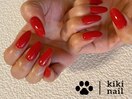 赤ネイル/ロングネイル