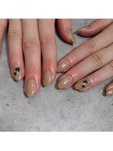 A'laise Nail【パラジェル/フィルイン導入店】/ワンカラーハートホログラム