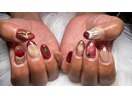 バレンタインネイル