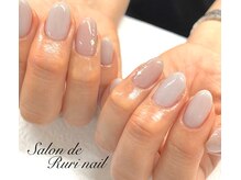 サロンドルリネイル(salon de Ruri nail)/グレー×グレージュ♪
