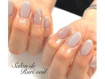 サロンドルリネイル(salon de Ruri nail)/グレー×グレージュ♪