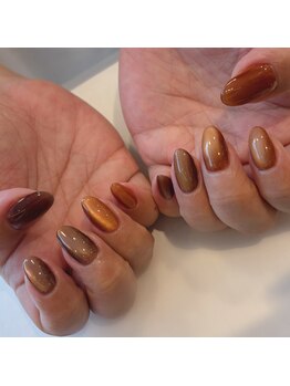 ハーティーネイル 自由が丘南口店(heartynail)/マグネット/秋カラー/大人ネイル