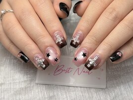 長さ出し持ち込みデザインネイル