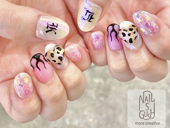 ネイルズガッシュ 溝の口店(NAILs GUSH)/ピンク/キラキラ/オーロラ