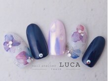 ネイルアトリエルカ(nail atelier LUCA)/W-633 大人可愛いフラワーネイル