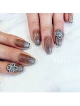 ネイルラウンジ ヒュア(Nail Lounge Hyua)/ワンカラー×マググラ×パーツ