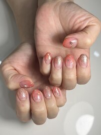 夏の結晶ネイル