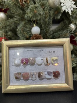 リトルムーン(Little moon)/12月〔foot〕monthly design 1