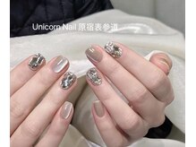 ユニコーンネイル 原宿表参道(unicorn nail)/マグネットフレンチ+2個パ-ツ