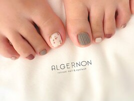 小花柄とニット