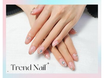 トレンドネイルスタジオ(Trend Nail Studio)/ラメグラデベース + フレンチ