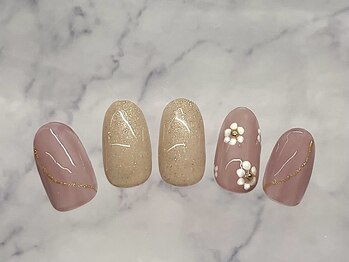 サローネ レジーナ(salone Regina)/フラワー/ラメ/春ネイル