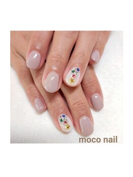 モコネイル(moco nail)/☆ワンカラー2本アート☆