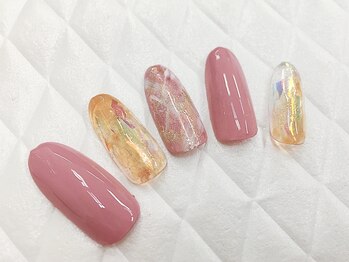 グラマーネイル(Glamor nail)/ホログラムxニュアンス