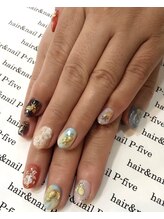 ヘアアンドネイル ピーファイブ(P-five)/リロアンドスティッチネイル♪