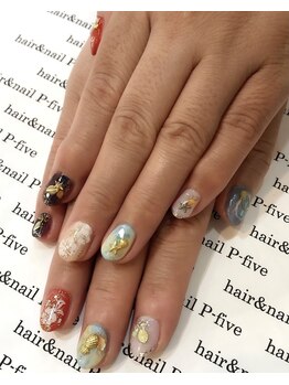 ヘアアンドネイル ピーファイブ(P-five)/リロアンドスティッチネイル♪