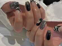 アンネ 東心斎橋店(ANNE)/【パラジェル】ブラックネイル