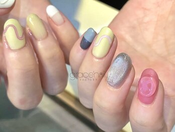 グレースネイルファクトリー(grace'nail factory)/ぷっくりパステルネイル