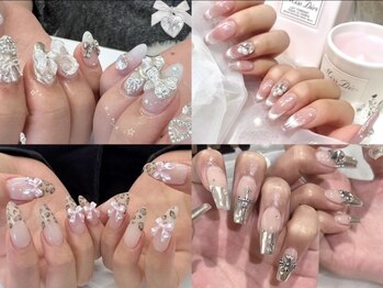 フェイン 心斎橋店(fein.)の写真/韓国風/ワンホン/Y2K/キラキラデザイン/推し活ネイルもおまかせ!追加料金気にせずお気に入りネイルを実現♪