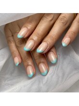 ワンラブネイルズ 新橋店(OneLoveNails)/グリーンフレンチ　7490円