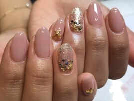 ～シンプルベージュネイル～