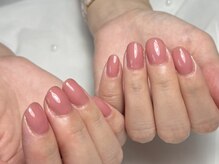ネイルルームリラ 川崎(nailroom lilas)/血色ワンカラー＊自爪育成