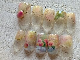 ルノワール 絵画ネイル