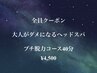 【マッサージチェア付】“ショートヘッドスパ”プチ脱力コース45分¥4,500