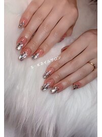 チップ長さだし+ストーン付き